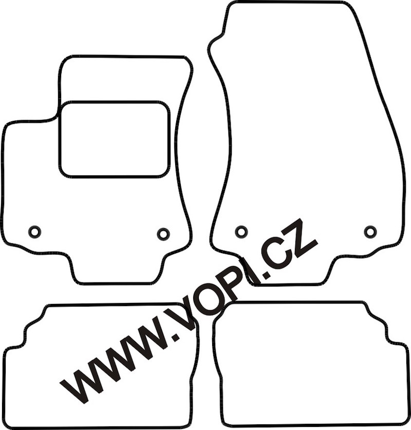 Textil-Autoteppiche Opel Zafira 5 míst 2004 - 06/2005 Carfit (3438)